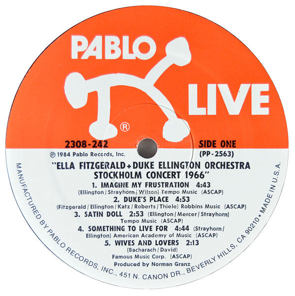 Ella Fitzgerald, Duke Ellington : The Stockholm Concert, 1966 (LP, Album)