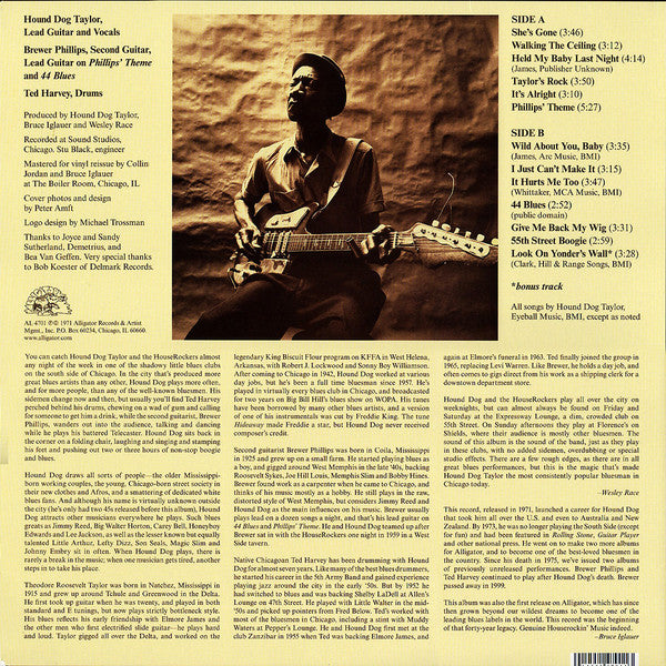 Hound Dog Taylor And The HouseRockers* : Hound Dog Taylor And The HouseRockers (LP, Album, RE, RM, 180)