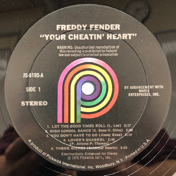 Freddy Fender (2) : Your Cheatin' Heart (LP, Comp)