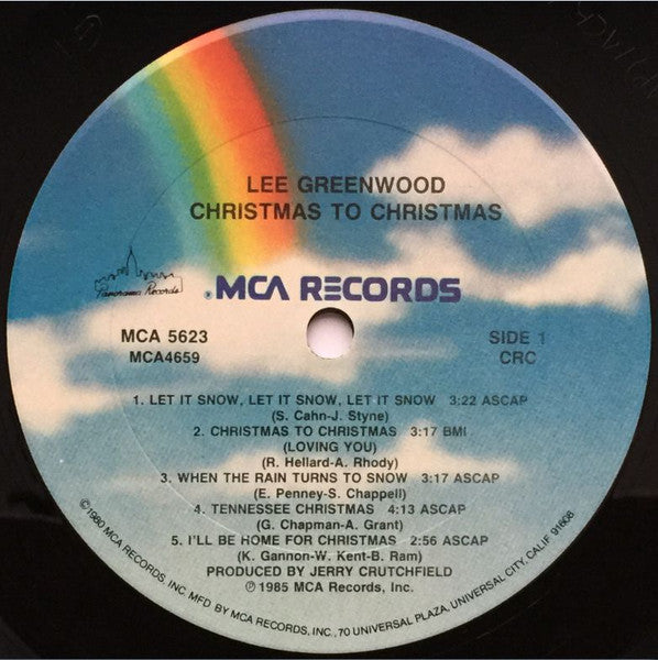 Lee Greenwood : Christmas To Christmas (LP, Album, Club)