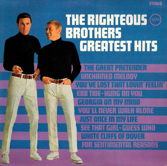 The Righteous Brothers : Greatest Hits (LP, Comp, RE)