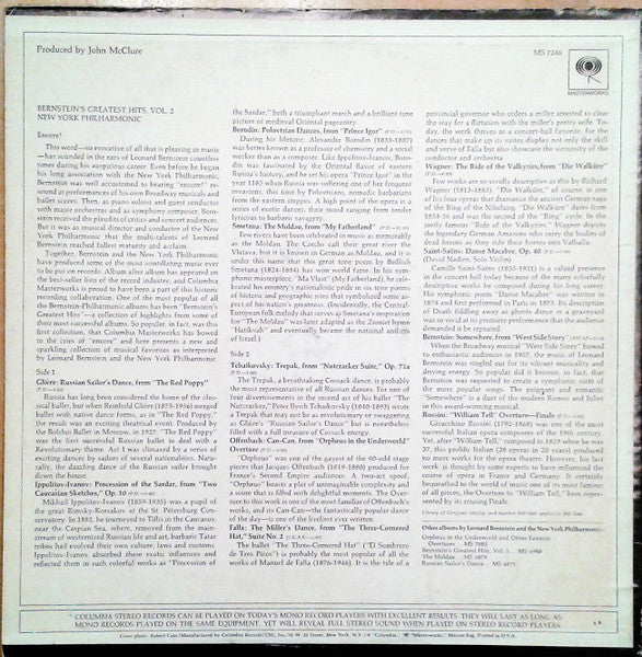 New York Philharmonic : Bernstein's Greatest Hits Vol. 2 (LP, Comp)