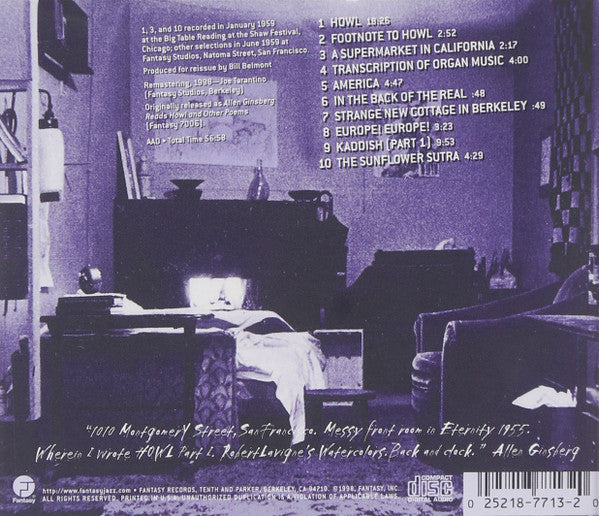 Allen Ginsberg : Howl And Other Poems (CD, Album, RE)