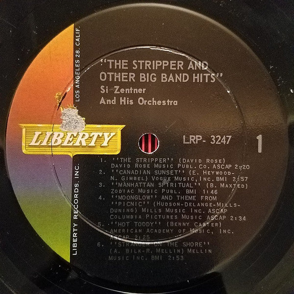 Si Zentner And His Orchestra : The Stripper And Other Big Band Hits (LP, Album, Mono)