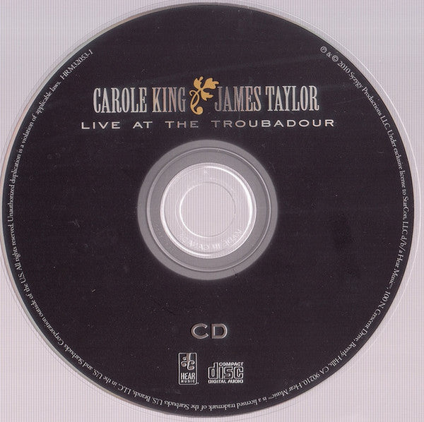 Carole King & James Taylor (2) : Live At The Troubadour (CD, Album + DVD-V)