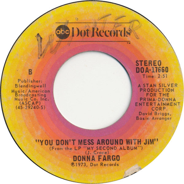 Donna Fargo : Don't Be Angry (7", Single)