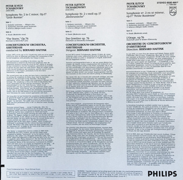 Tchaikovsky*, Concertgebouw Orchestra, Amsterdam*, Bernard Haitink : Symphony No. 2 "Little Russian" · Overture "The Storm" (LP)