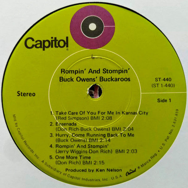 The Buckaroos : Rompin' & Stompin' (LP, Album, Win)