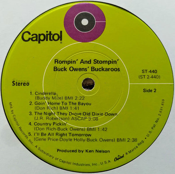 The Buckaroos : Rompin' & Stompin' (LP, Album, Win)