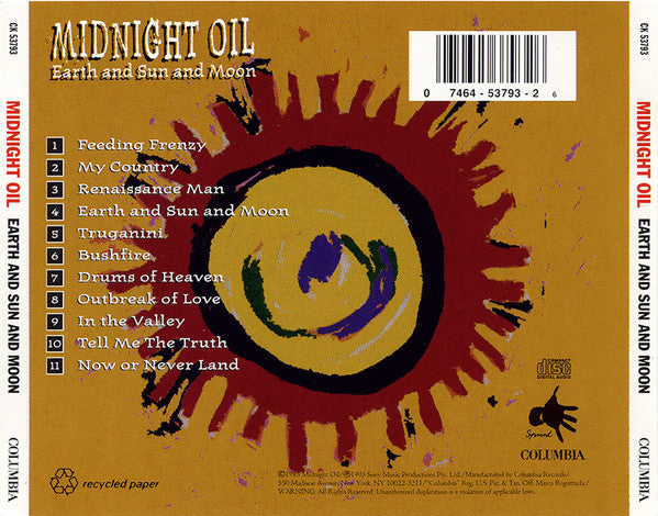 Midnight Oil : Earth And Sun And Moon (CD, Album)