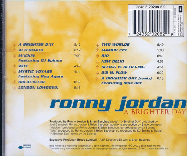 Ronny Jordan : A Brighter Day (CD, Album, RE)