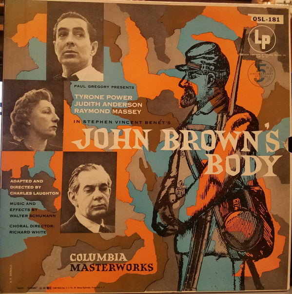 Stephen Vincent Benét, Raymond Massey, Judith Anderson, Tyrone Power : Stephen Vincent Benet's John Brown's Body (2xLP, RE)