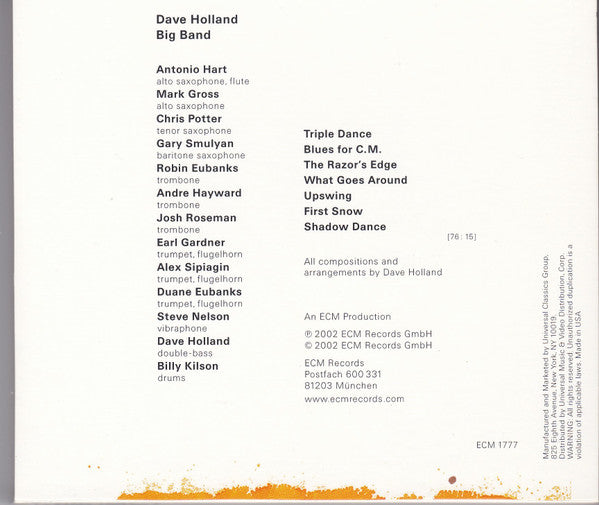 Dave Holland Big Band : What Goes Around (CD, Album)