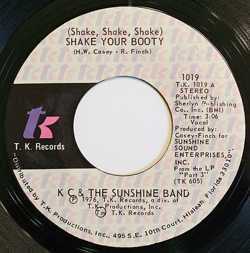 KC And The Sunshine Band* : (Shake, Shake, Shake) Shake Your Booty (7", Single, Styrene, PRC)