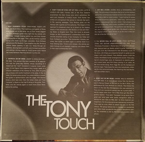 Tony Mottola : The Tony Touch (The Best Of Tony Mottola) (LP, Comp, Quad, RE, Gat)