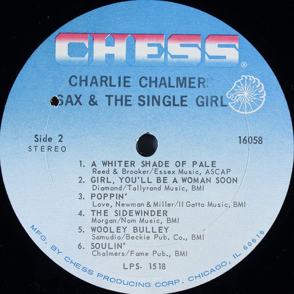 Charlie Chalmers* : Sax & The Single Girl (LP, Album)