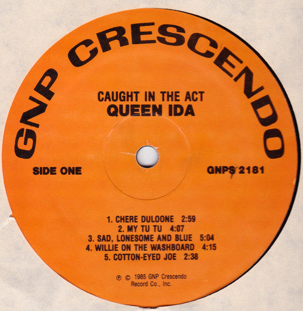 Queen Ida And Her Zydeco Band* : Caught In The Act! (LP, Album)