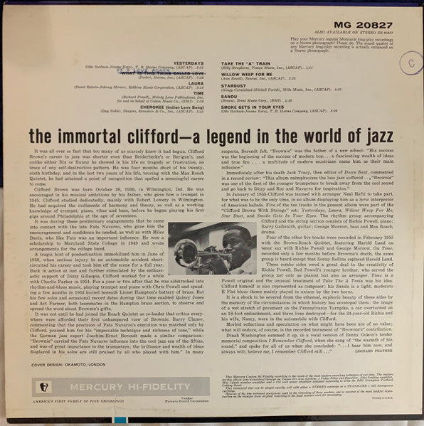 Clifford Brown : Remember Clifford (LP, Comp, Mono)