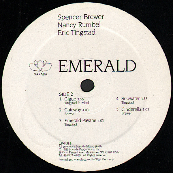 Spencer Brewer, Nancy Rumbel, Eric Tingstad* : Emerald (LP)