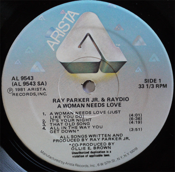 Ray Parker Jr. And Raydio : A Woman Needs Love (LP, Album)