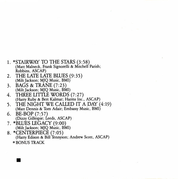 Milt Jackson & John Coltrane : Bags & Trane (CD, Album, RE)