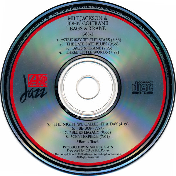 Milt Jackson & John Coltrane : Bags & Trane (CD, Album, RE)