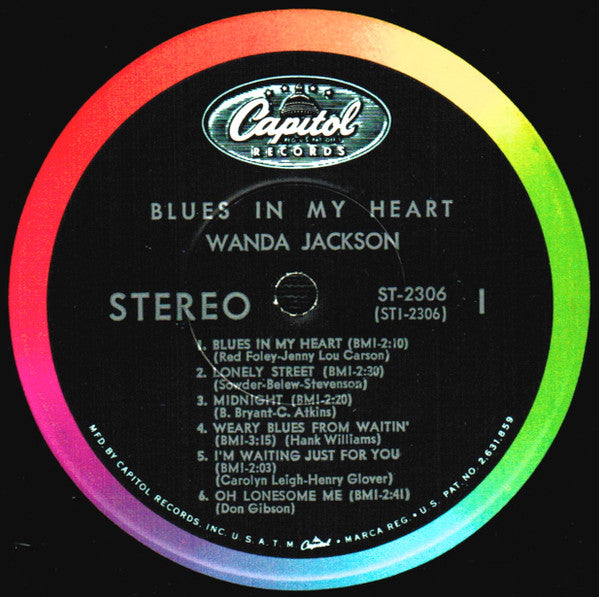 Wanda Jackson : Blues In My Heart (LP, Album, Scr)