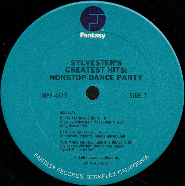 Sylvester : Sylvester's Greatest Hits: Nonstop Dance Party (LP, Comp, Mixed, Pit)