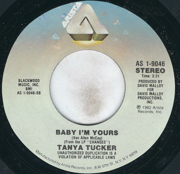 Tanya Tucker : Baby I'm Yours (7", Styrene, Ind)