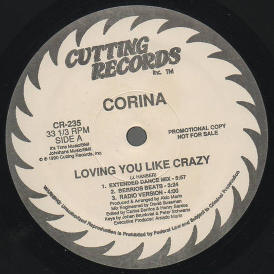 Corina : Loving You Like Crazy (12", Promo)