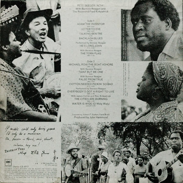 Pete Seeger With Bernice Reagon* & The Reverend Fred Kirkpatrick* : Now (LP, Album)