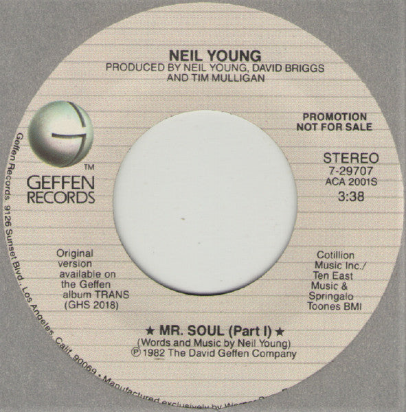 Neil Young : Mr. Soul  (7", Single, Promo)