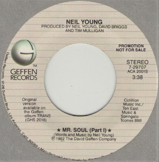 Neil Young : Mr. Soul  (7", Single, Promo)