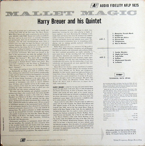 Harry Breuer And His Quintet : Mallet Magic (LP, Album, Mono)
