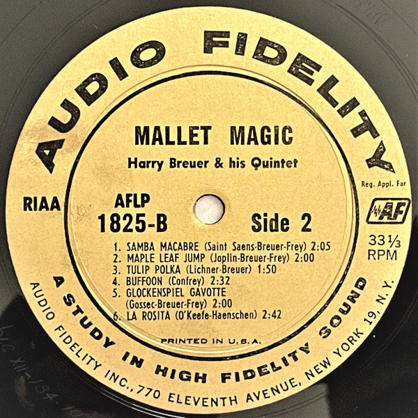 Harry Breuer And His Quintet : Mallet Magic (LP, Album, Mono)