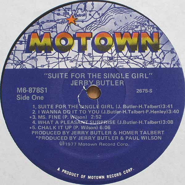 Jerry Butler : Suite For The Single Girl (LP, Album, Sup)