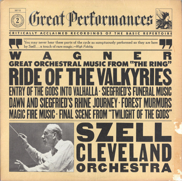 Wagner* - Szell*, Cleveland Orchestra* : Great Orchestral Music From "The Ring" (LP, RE)