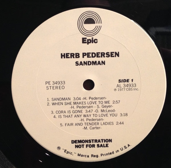 Herb Pedersen : Sandman (LP, Album, Promo, Ter)
