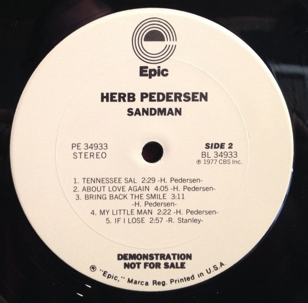 Herb Pedersen : Sandman (LP, Album, Promo, Ter)