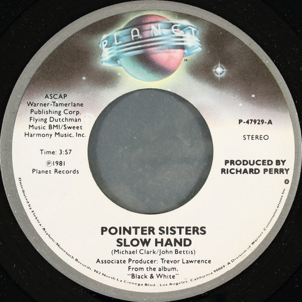 Pointer Sisters : Slow Hand (7", Single, Spe)