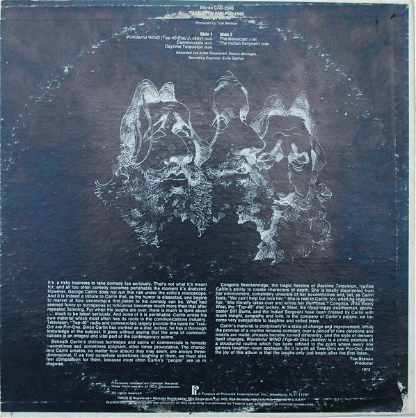 George Carlin : Take-Offs And Put-Ons (LP, Album, RE)