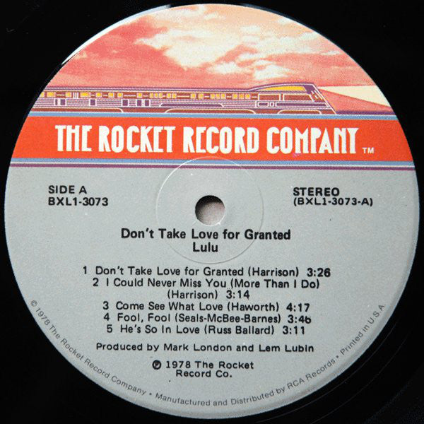 Lulu : Don't Take Love For Granted (LP, Album)