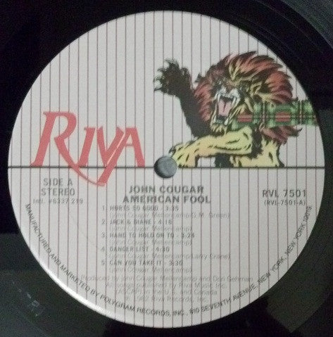 John Cougar* : American Fool (LP, Album, Club, Col)
