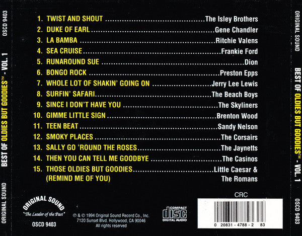 Various : Best Of Oldies But Goodies Vol. 1 (CD, Comp, Club)