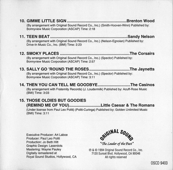 Various : Best Of Oldies But Goodies Vol. 1 (CD, Comp, Club)