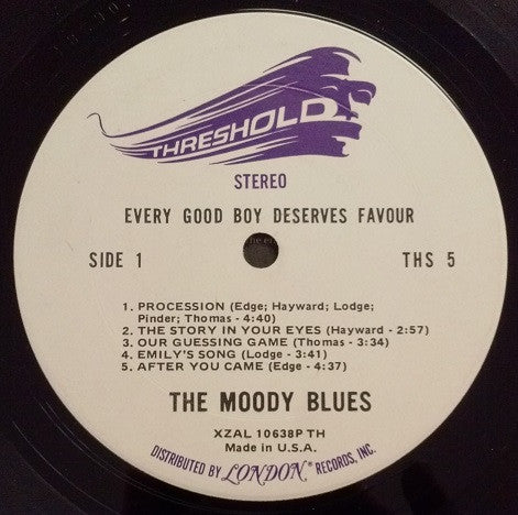 The Moody Blues : Every Good Boy Deserves Favour (LP, Album, Ter)