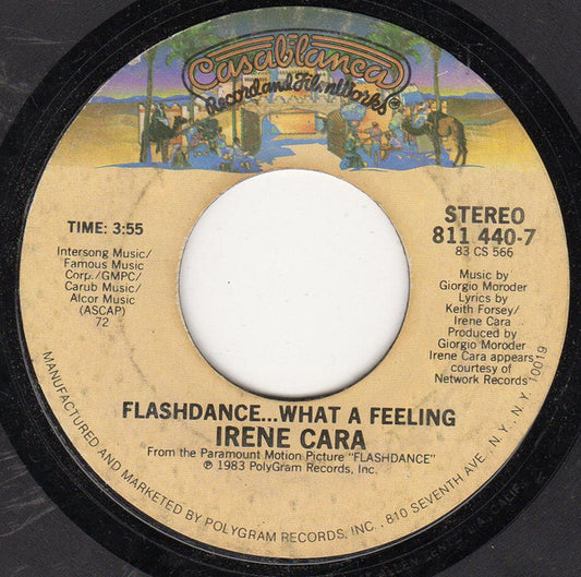 Irene Cara : Flashdance ... What A Feeling (7", Single, Styrene, 72 )