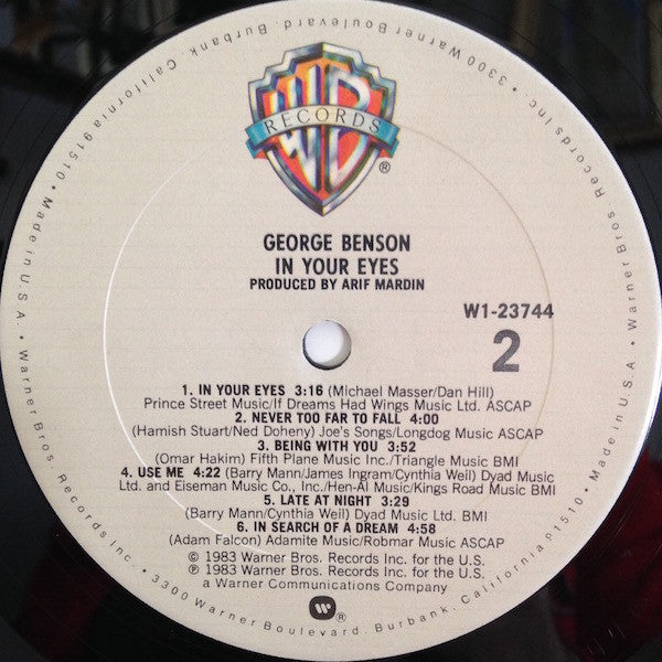 George Benson : In Your Eyes (LP, Album, Club, Car)