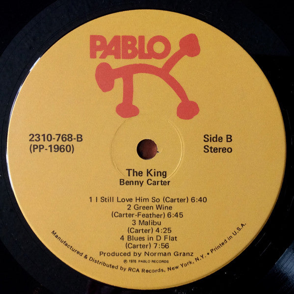 Benny Carter : The King (LP, Album, Ind)