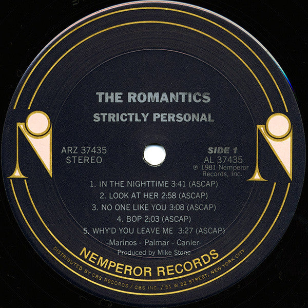 The Romantics : Strictly Personal (LP, Album, Spe)
